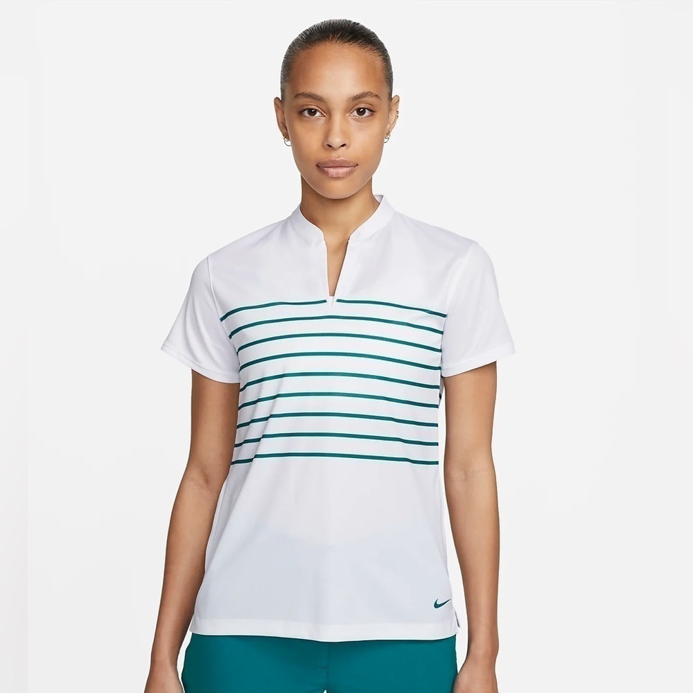 NWT! Nike Dri-FIT Victory Women's Striped Polo - Size Large 💿